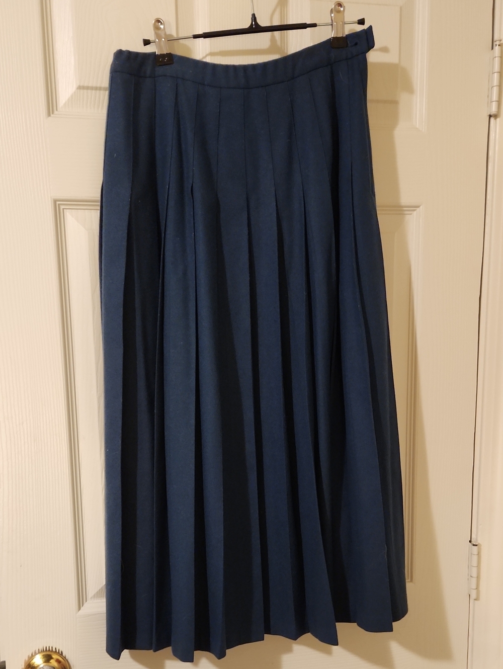Pendleton Navy Blue Pleated A-Line Skirt